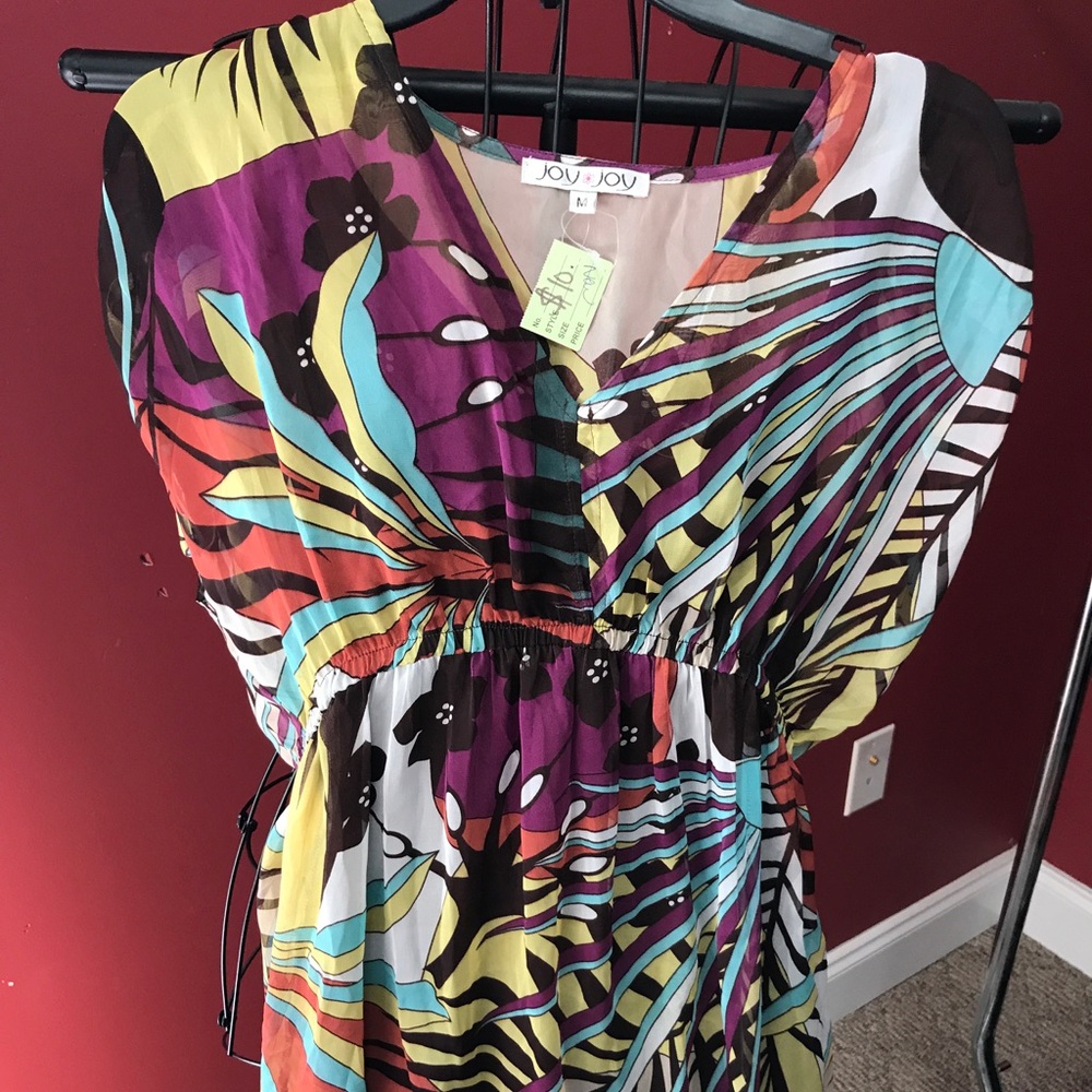 JOY JOYbrand dress- sheer with tank dress under it
